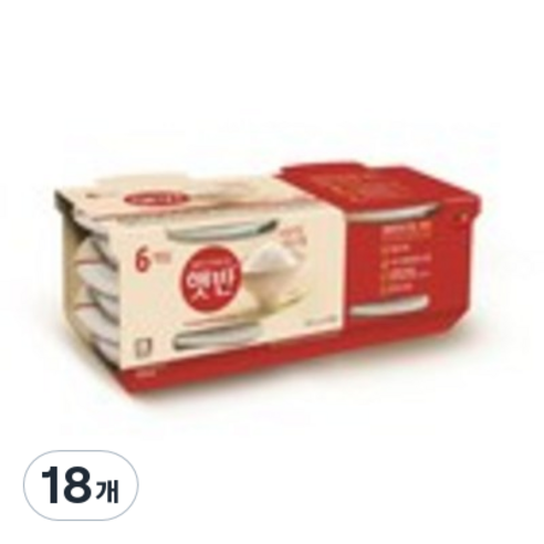 햇반 백미밥, 205g, 18개