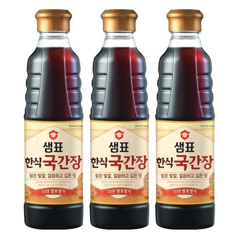 샘표 한식국간장, 500ml, 3개