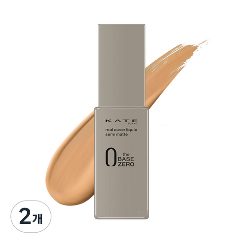 케이트 리얼 커버 세미 매트 리퀴드 파운데이션 30ml, 03 베이지, 2개
