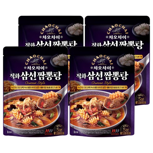 차오차이 직화 삼선 짬뽕탕, 450g, 4개