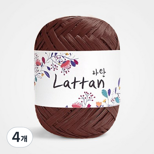 yarna 라탄 라피아 뜨개실 40g, 13번 반유광, 4개