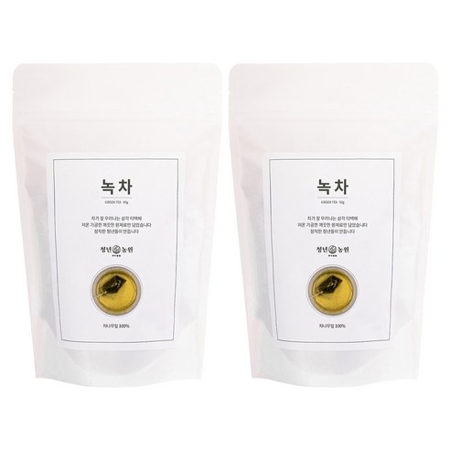 청년농원 저온가공 제주 녹차 삼각티백, 1g, 50개입, 2개