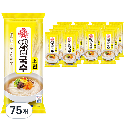 오뚜기옛날 국수 소면, 500g, 75개
