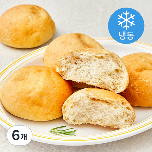야미요밀 정성가득 채식 두유현미 쌀모닝빵 (냉동), 6개, 225g