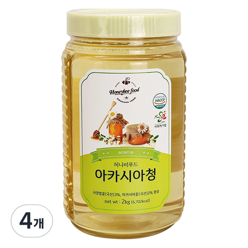 허니비푸드 아카시아청, 4개, 2kg