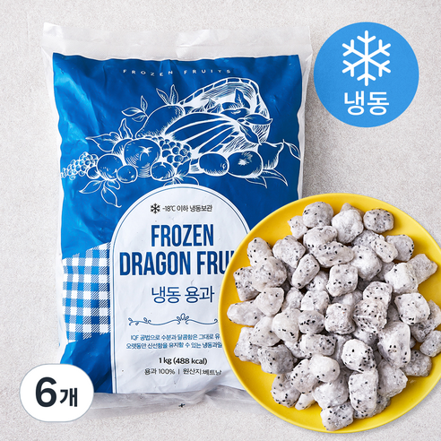 냉동 용과 (냉동), 1kg, 6개