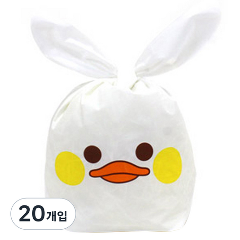 포포팬시 보자기 포장팩3 해피덕 3p, 화이트, 20개입