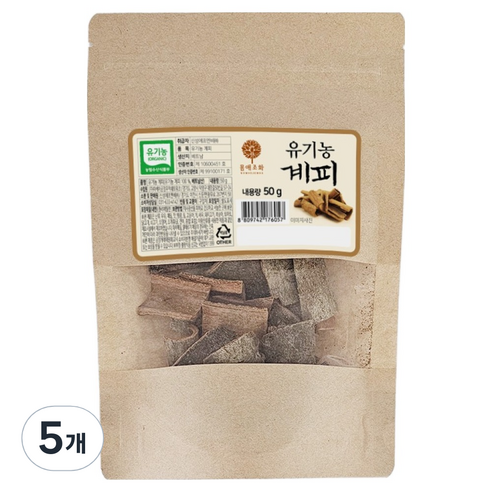 몸애조화 유기농 계피, 50g, 5개