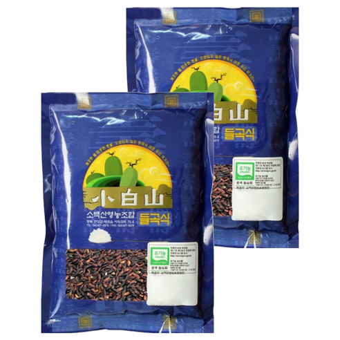 소백산영농조합 유기농 발아 찰흑미, 1kg, 2개
