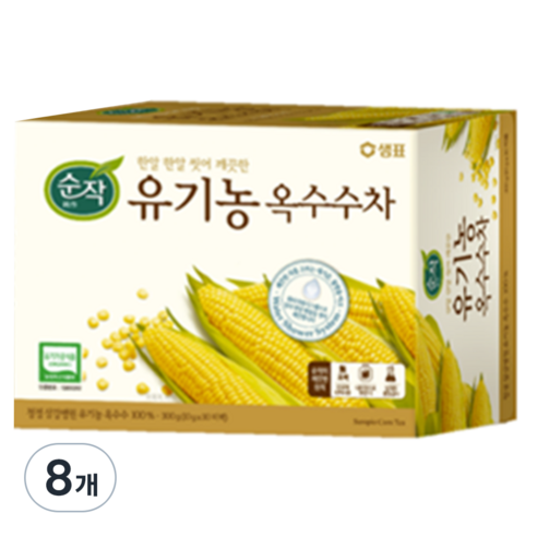 순작 유기농 옥수수차, 10g, 30개입, 8개