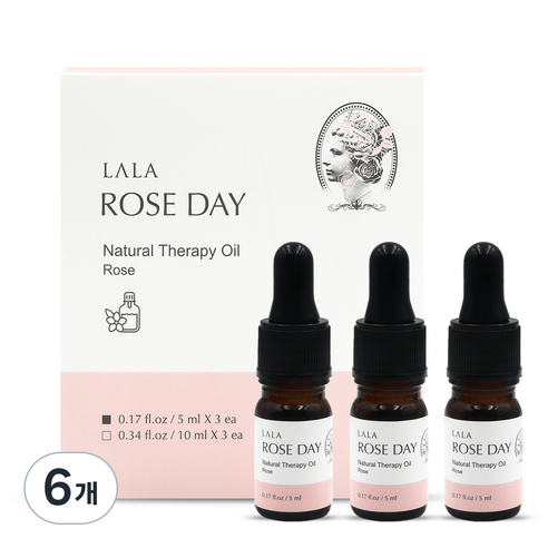 라라로즈데이 퍼퓸 오일 로즈, 5ml, 6개