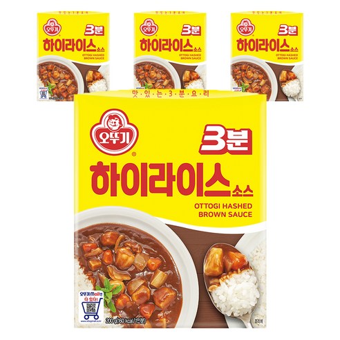 오뚜기3분 하이라이스, 200g, 4개