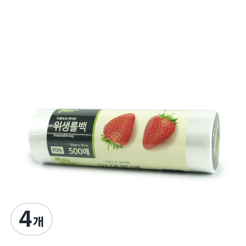 Maygreen 위생롤백 중 25cm x 35cm, 4개