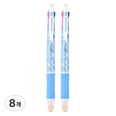 산리오 지워지는 3색볼펜 시나모롤 0.7mm, 블루, 8개