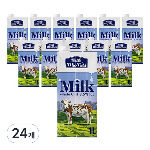 미오필드 멸균우유, 1L, 24개
