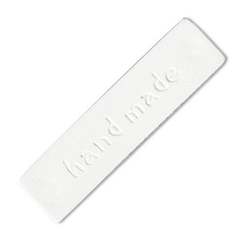 동대문단추왕 인조가죽 미싱용 핸드메이드라벨 40*10mm, 화이트, 30개