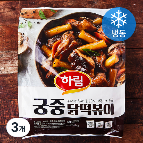 하림 궁중 닭떡볶이 (냉동), 700g, 3개