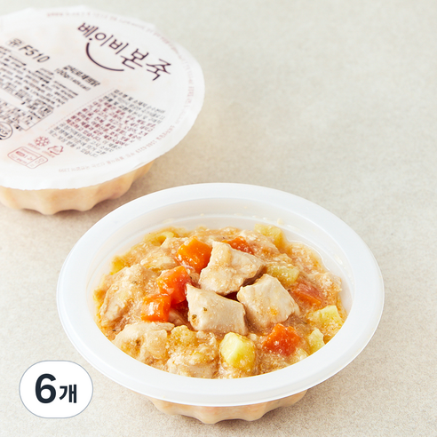 베이비본죽 갈릭로제 찜닭, 100g, 6개