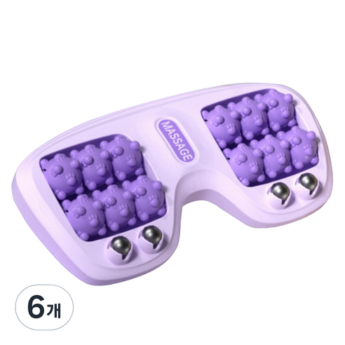 다정다감 시원한 지압 롤러 발판 발 마사지기, 퍼플, 6개