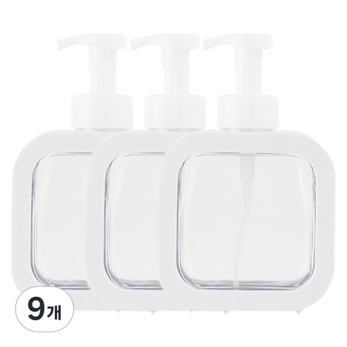 아리코 핸드워시 거품용기 디스펜서 500ml, 화이트, 9개