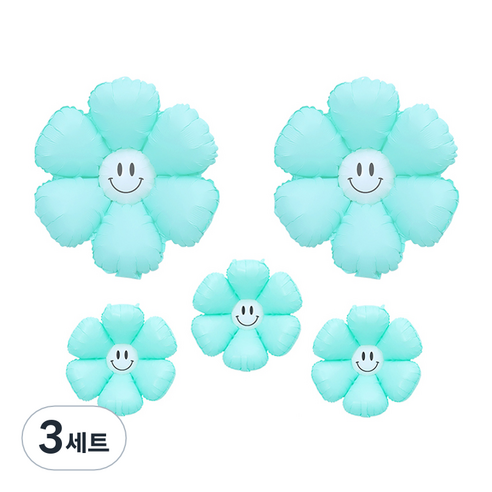 피앤비유니티 무광마카롱 스마일 데이지풍선 세트, 14, 3세트