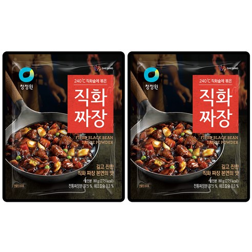 청정원 직화짜장 분말, 80g, 2개
