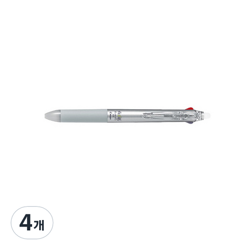 파이롯트 프릭션볼 2색 볼펜 0.5mm, 실버, 4개