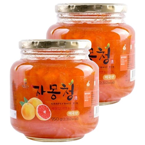 해맑음 새콤달콤 자몽청, 950g, 2개