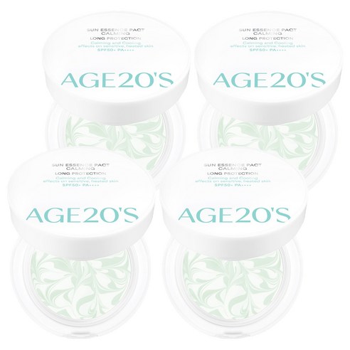 에이지투웨니스 선 에센스 팩트 카밍 롱프로텍션 미니 SPF50+ PA++++, 7g, 4개