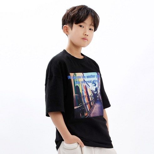 고스트리퍼블릭 아동용 컬러풀 서핑 오버핏 반팔 티셔츠 JT-J3157