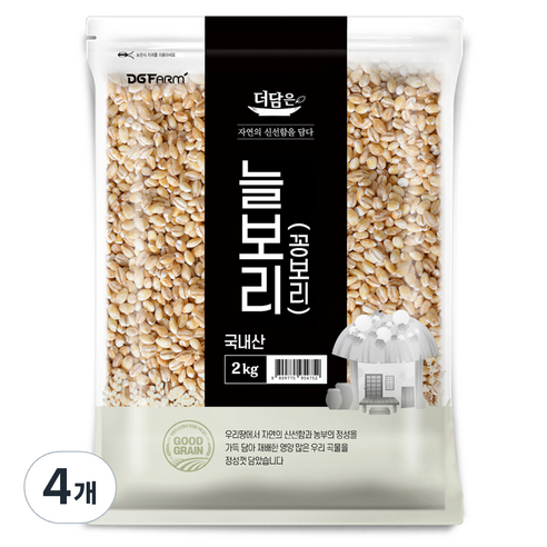 더담은 국산 늘보리 꽁보리, 2kg, 4개