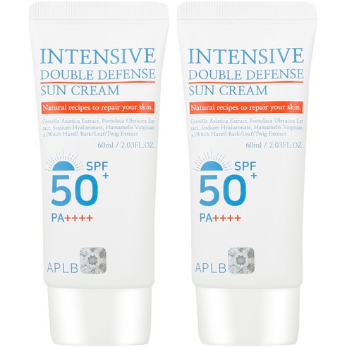 에이플비 인텐시브 더블 디펜스 선크림 SPF50+ PA++++, 60ml, 2개