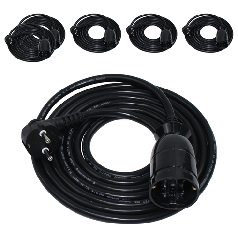 원스탑 고용량 전기 연장선 멀티탭 1구, 3m, 블랙, 6개