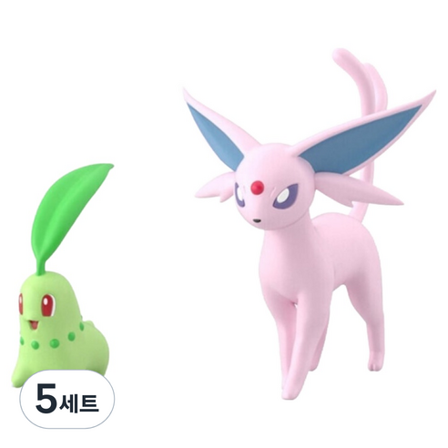 반다이 포켓몬 스케일 월드 성도지방 치코리타 & 에브이 피규어 세트, 5세트