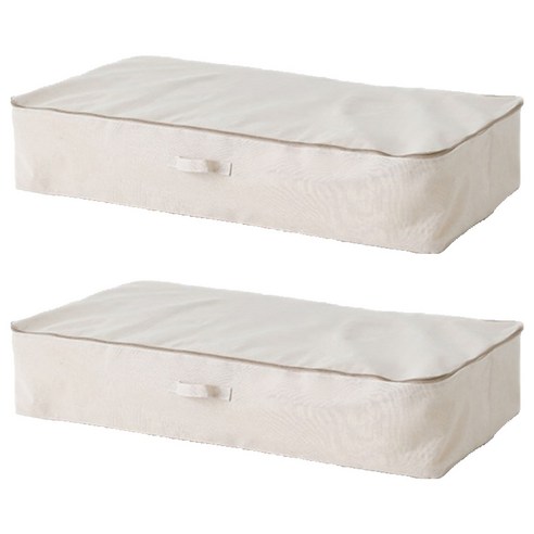 마켓비 RINEN 패브릭 수납함 100 x 55 x 19 cm KS1061STB, 베이지, 2개