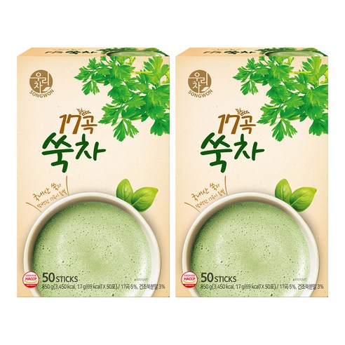 우리차 17곡쑥차, 17g, 50개입, 2개