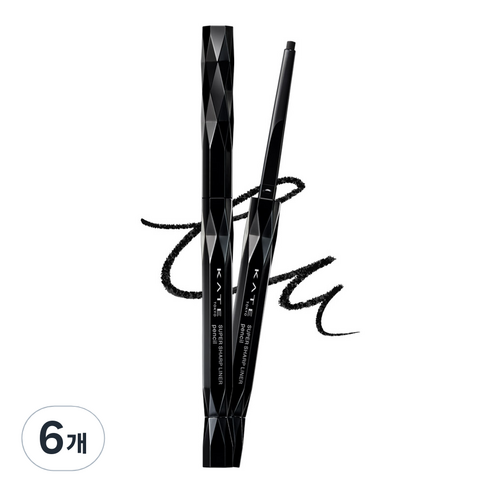 케이트 슈퍼 샤프 라이너 펜슬 0.09g, BK-1, 6개