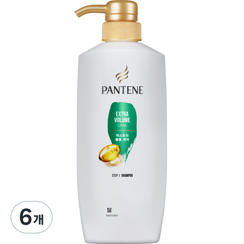 팬틴 엑스트라 볼륨 케어 샴푸, 6개, 500ml