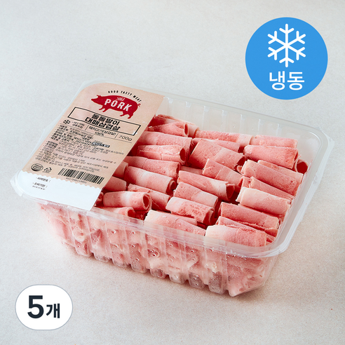 돌돌말이 대패 삼겹살 (냉동), 700g, 5개