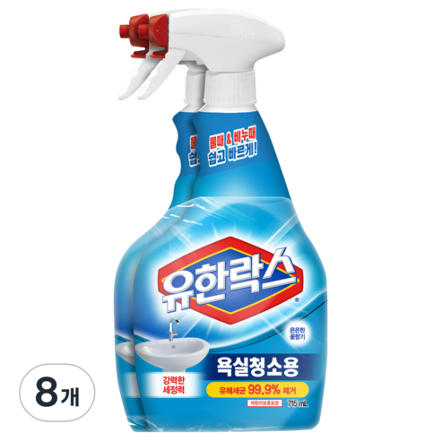 유한락스 욕실청소용 세정제, 715ml, 8개