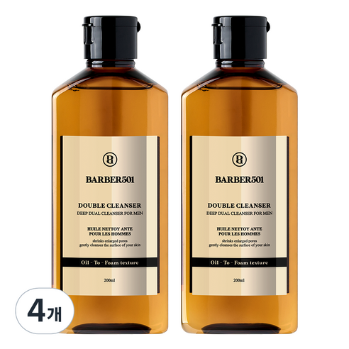 바버501 더블 클렌저, 200ml, 4개