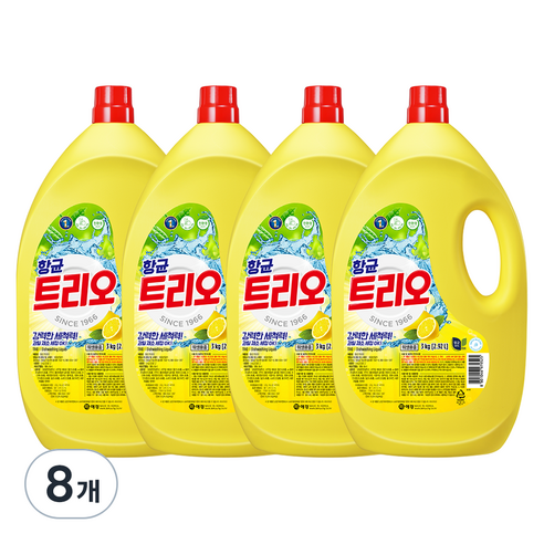 트리오 항균 주방세제, 3kg, 8개