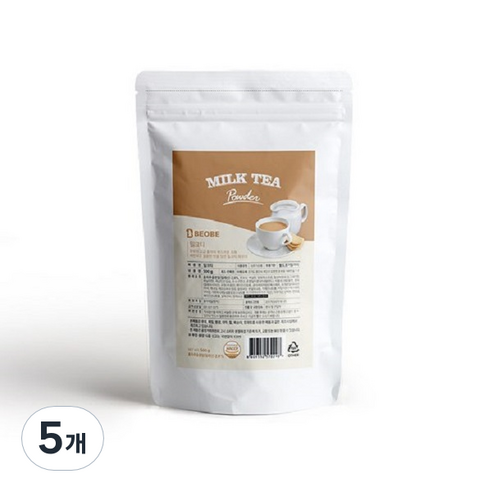 베오베 밀크티 파우더, 500g, 1개입, 5개