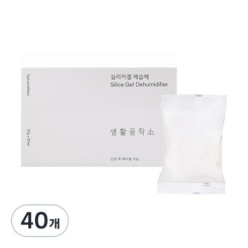 생활공작소 실리카겔 제습제 본품, 20g, 60개