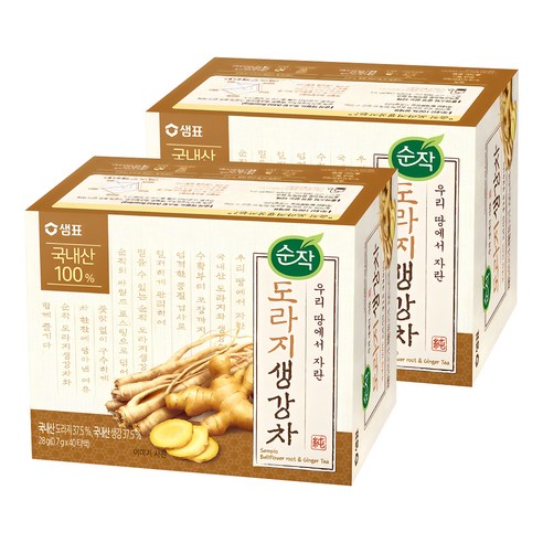 순작 도라지 생강차, 0.7g, 40개입, 2개