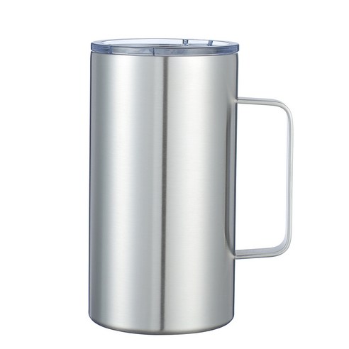 워터하마 비비드 텀블러 머그컵 710ml, 실버, 1개