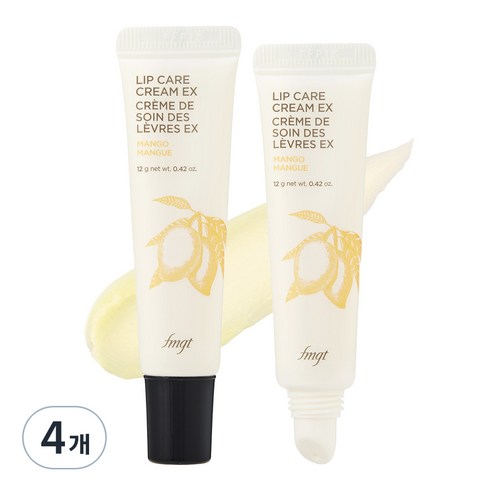 더페이스샵 립케어 크림 립밤, 망고, 12g, 4개