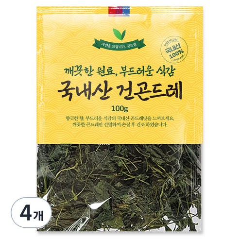 굳드림 국내산 건곤드레, 100g, 4개