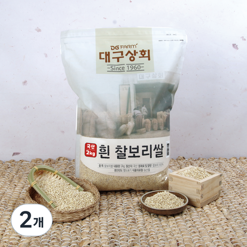 대구상회 국산 찰보리쌀, 2kg, 2개