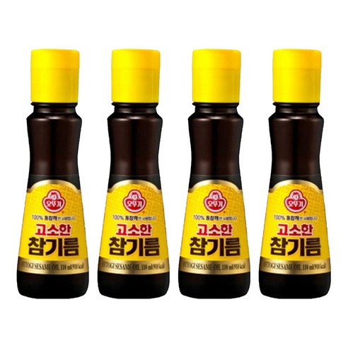 오뚜기 고소한 참기름 병, 80ml, 4개